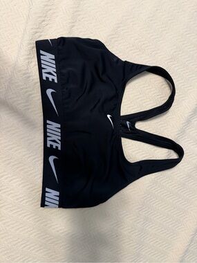Nike Black Sports Bra with White Logos